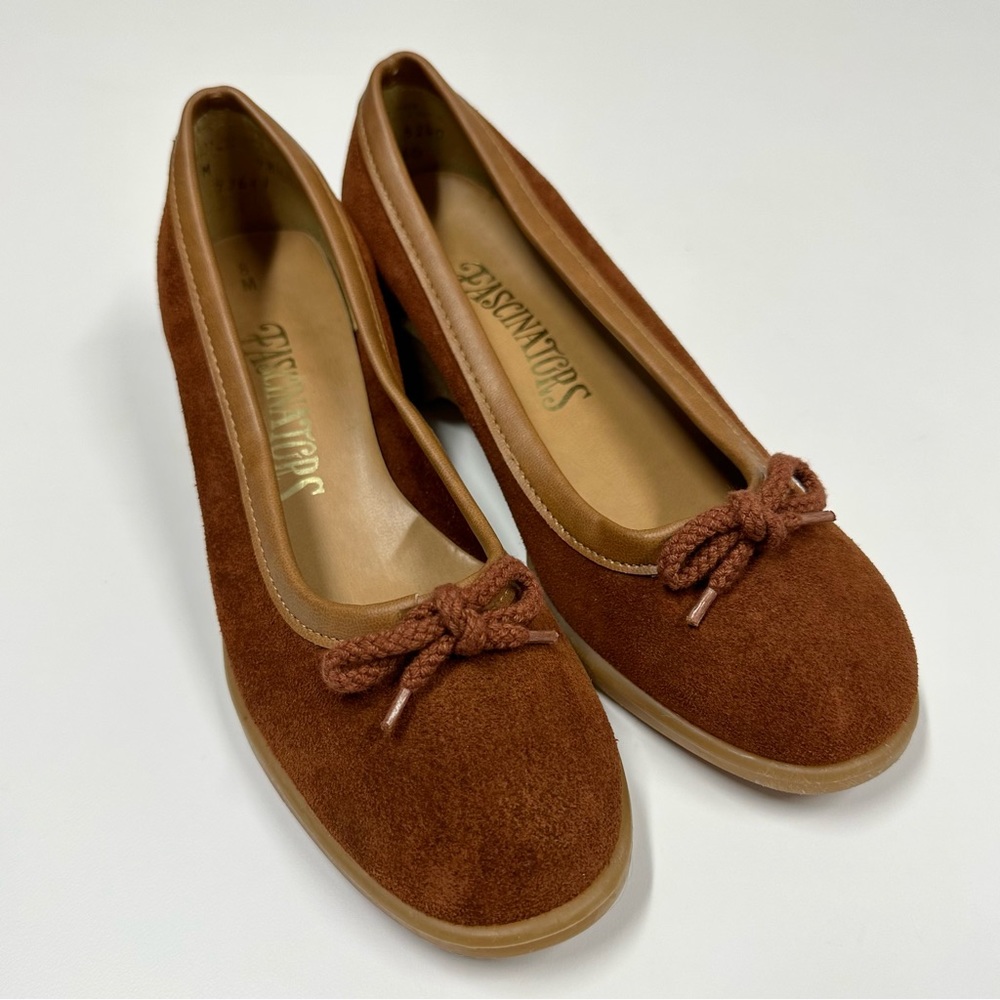 New Vintage suede wedge shoes